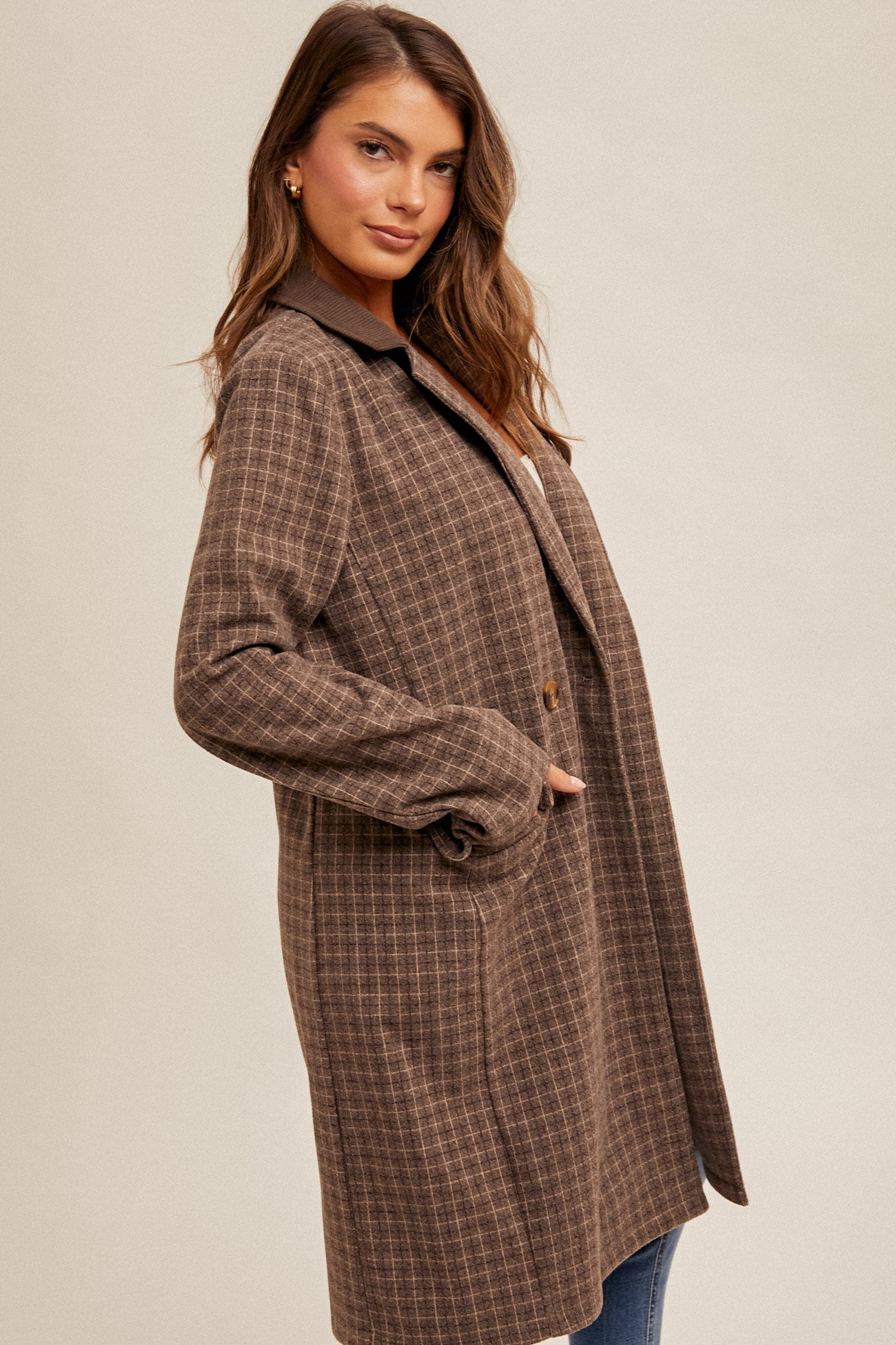 Kennedy Contrast Collar Coat