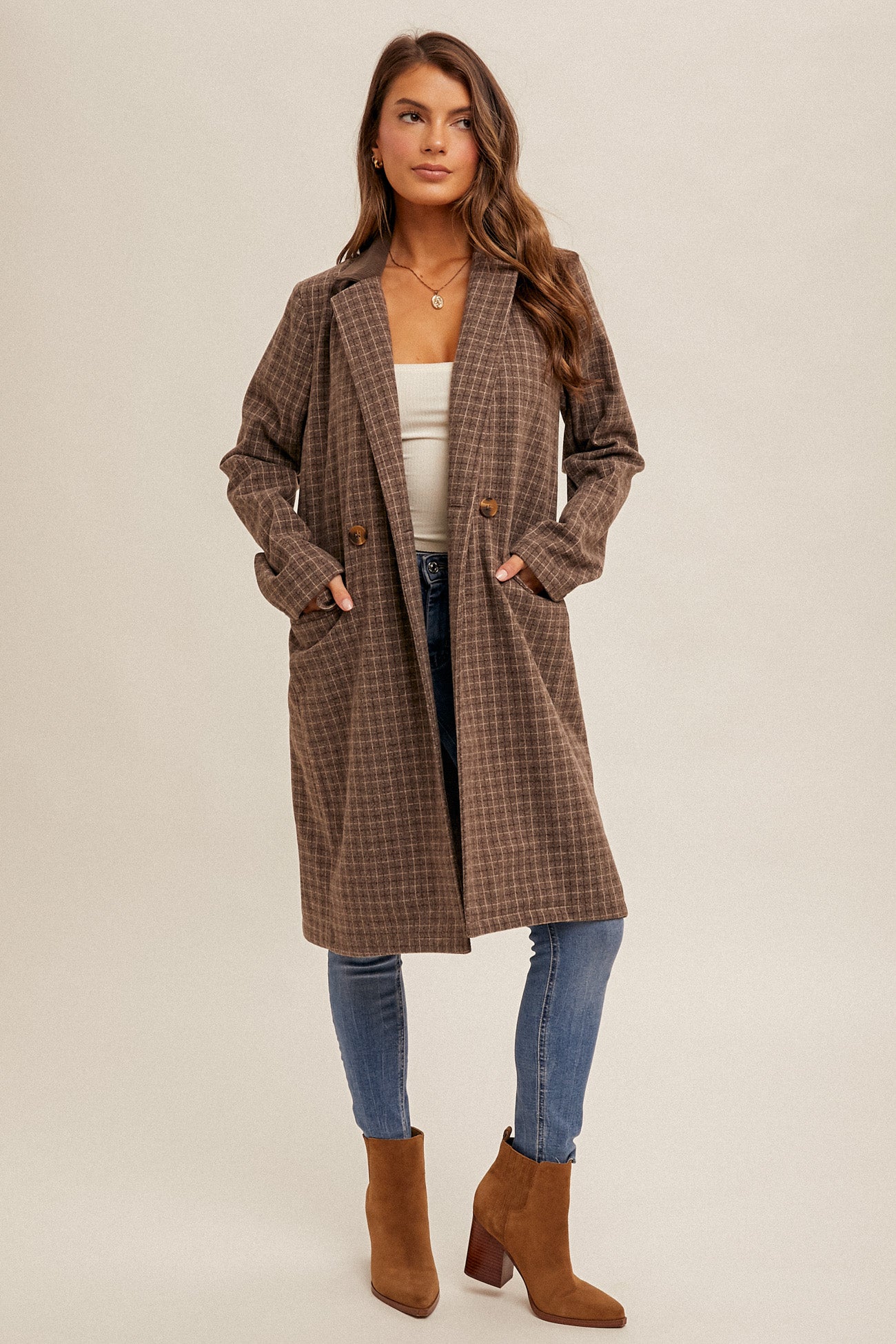 Kennedy Contrast Collar Coat