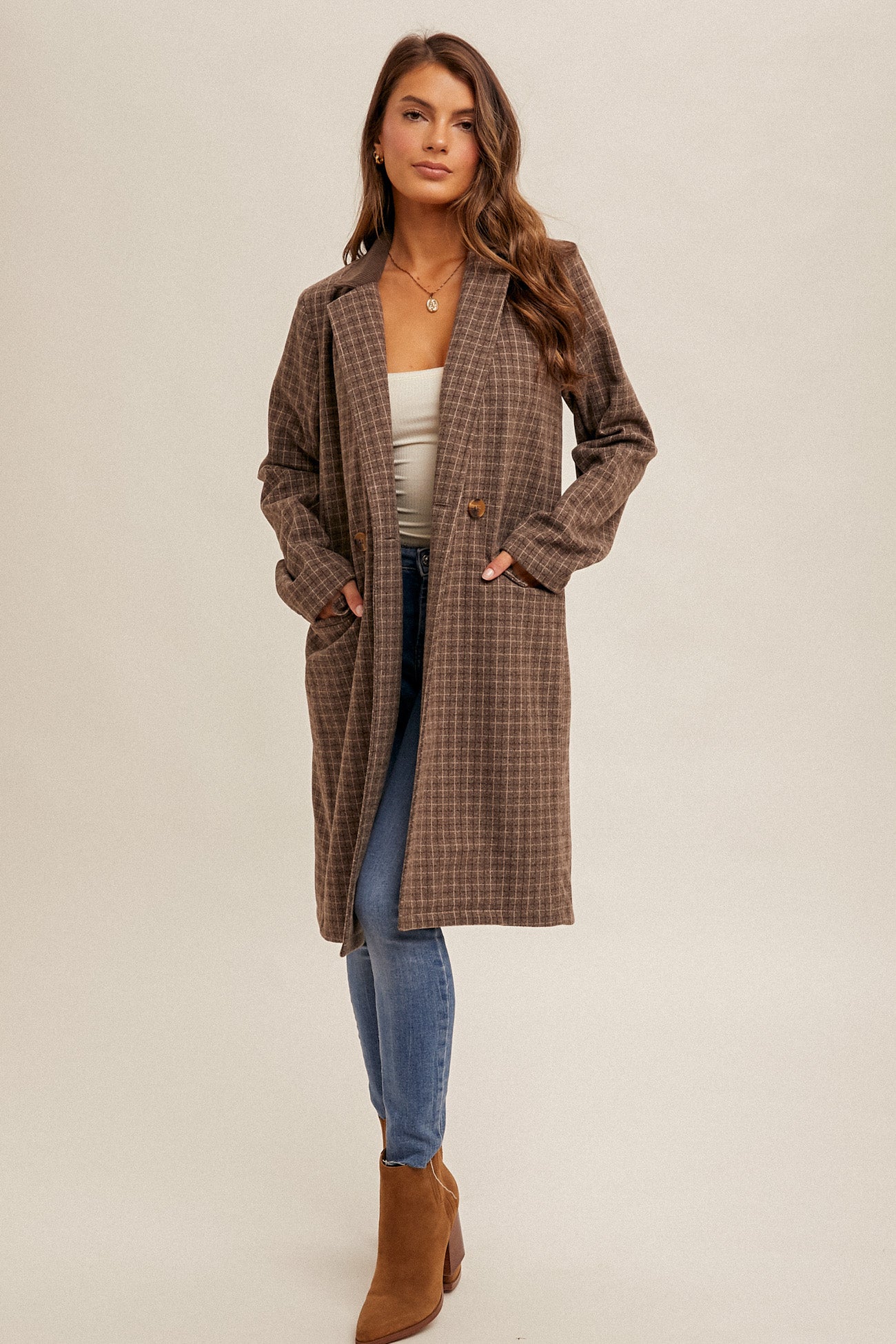 Kennedy Contrast Collar Coat