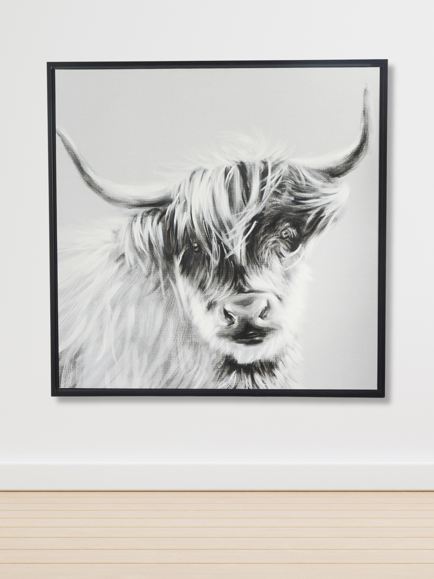 Wispy Cow Canvas Wall Art