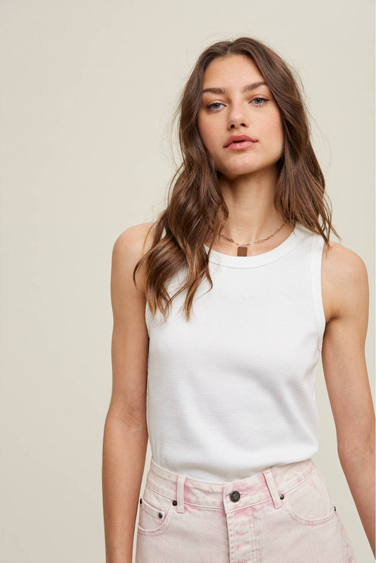 Amelia Waffle Knit Tank Top