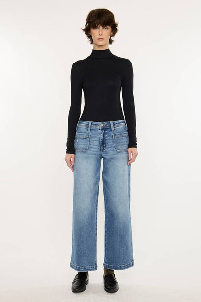 Wendy Mid Rise Wide Leg Jeans