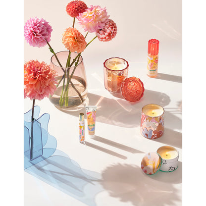 Blood Orange Dahlia Fleur Tin Candle