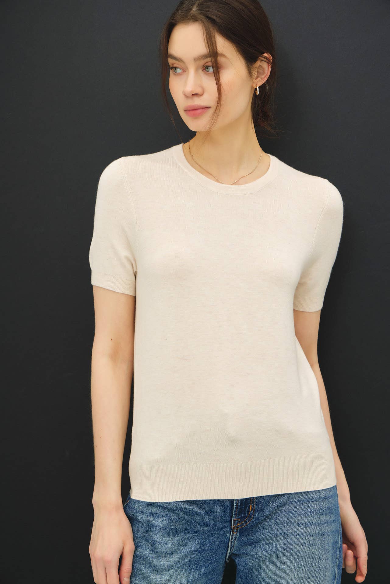 Emily Short Sleeve Sweater Tee