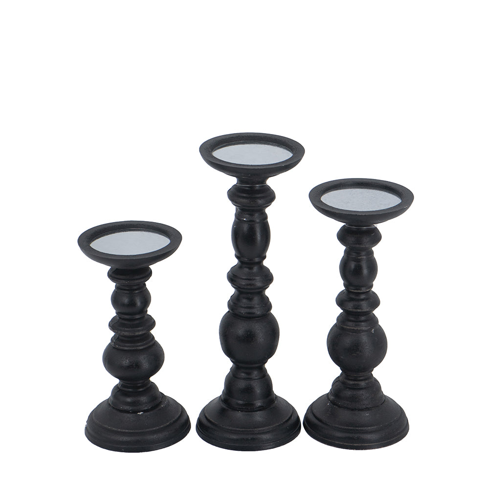 Josie Wooden Pillar Candle Holders