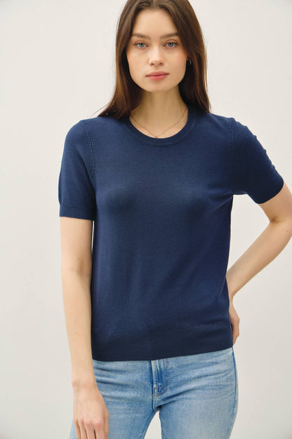 Emily Short Sleeve Sweater Tee