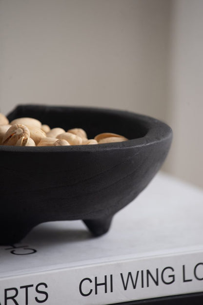 Footed Wooden Bowls