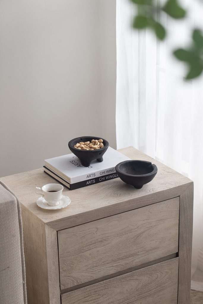 Footed Wooden Bowls