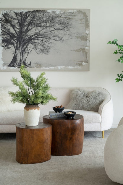 Footed Wooden Bowls