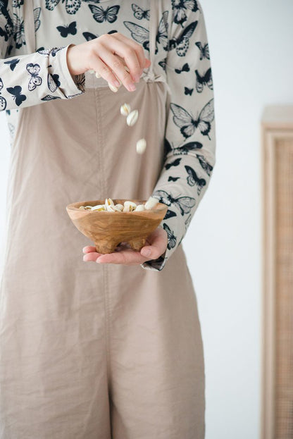 Footed Wooden Bowls