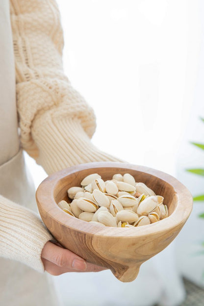 Footed Wooden Bowls