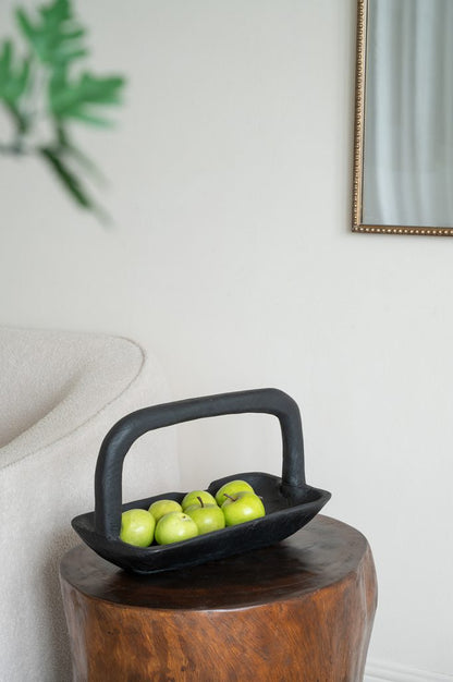 Wooden Tray with Curved Handle