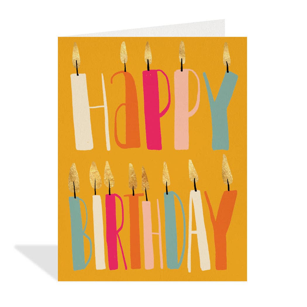 Happy Birthday Candles - Birthday Card