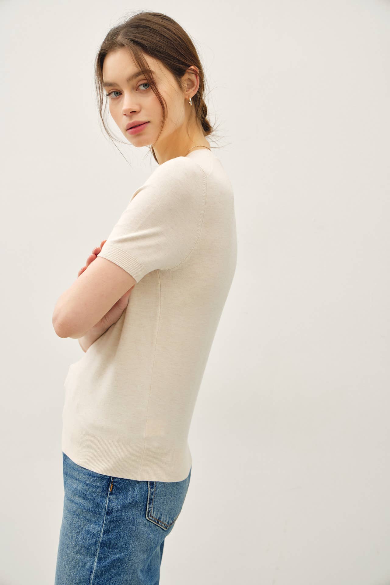 Emily Short Sleeve Sweater Tee