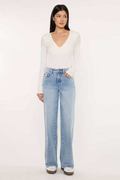 Candice High Rise Frayed Leg Jeans