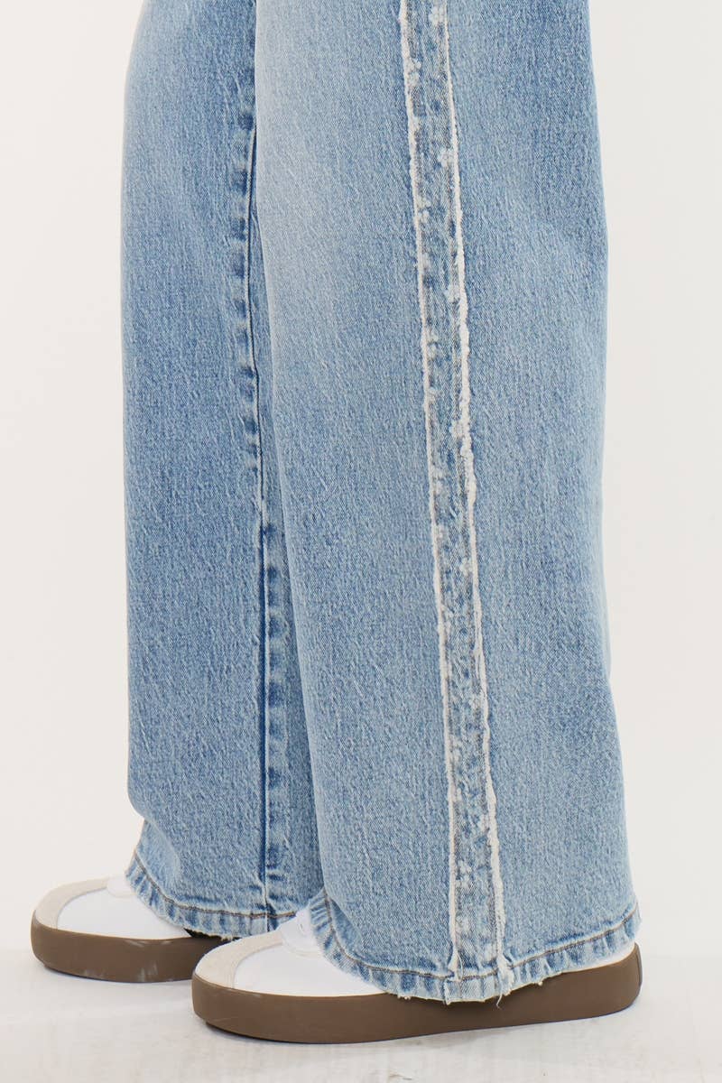 Candice High Rise Frayed Leg Jeans