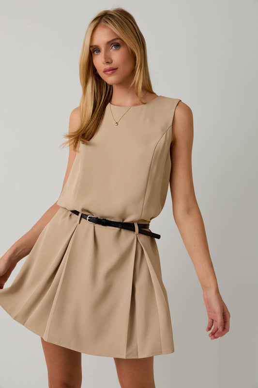 Breanna Belted Drop Waist Dress