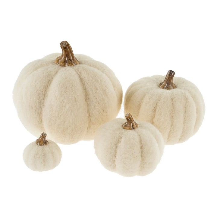 White Felt Pumpkins