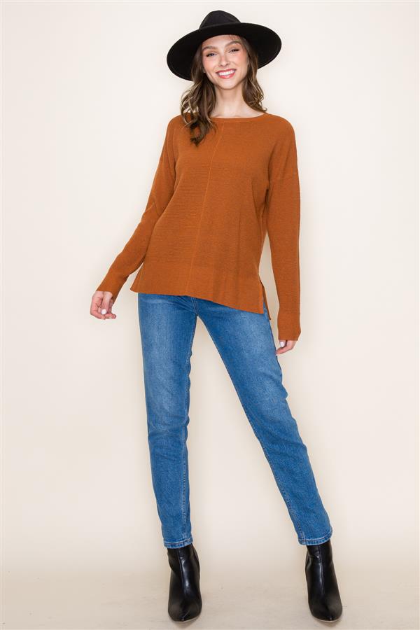 Alice Boatneck Waffle Knit Sweater