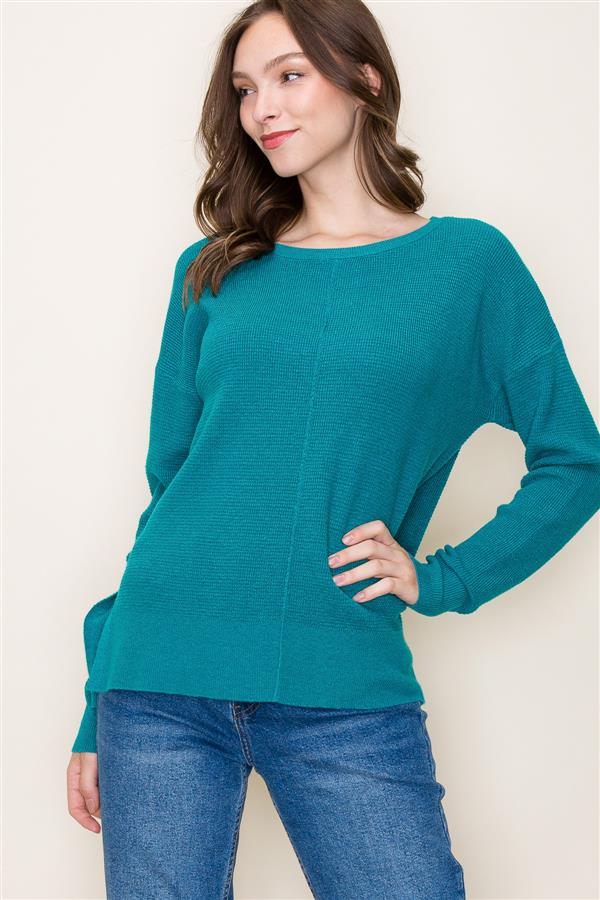 Alice Boatneck Waffle Knit Sweater