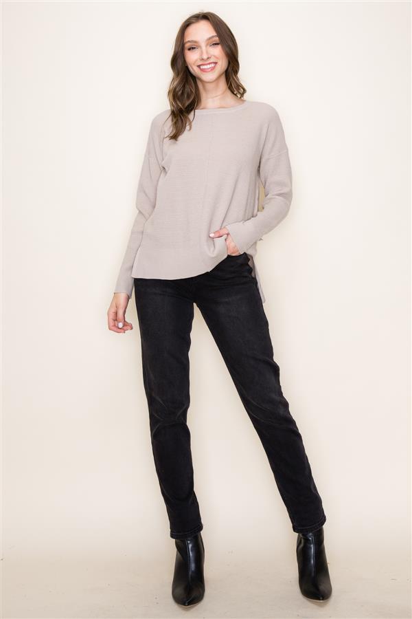 Alice Boatneck Waffle Knit Sweater