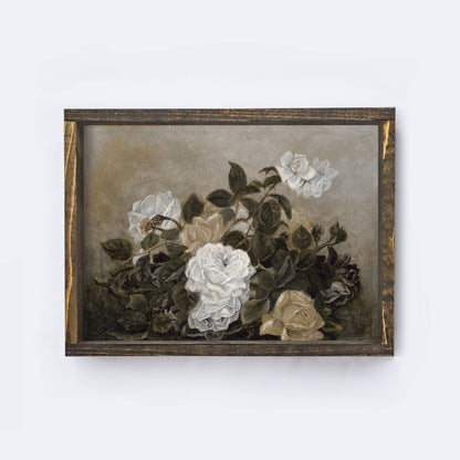 Vintage Flower Painting Framed Print