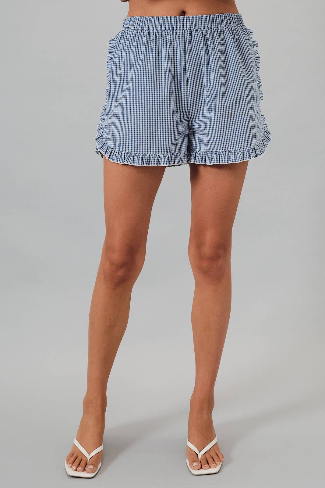 Dolly Ruffle Gingham Shorts