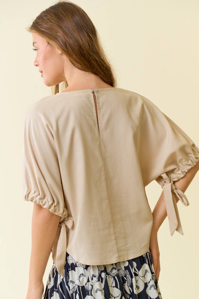 Lisa Sleeve Tie Detail Top