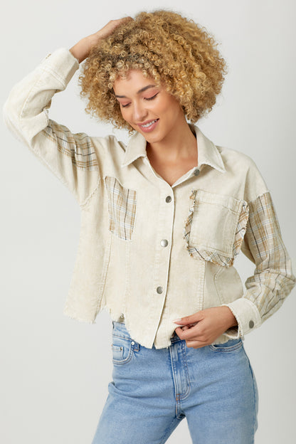 Patti Plaid Contrast Corduroy Jacket