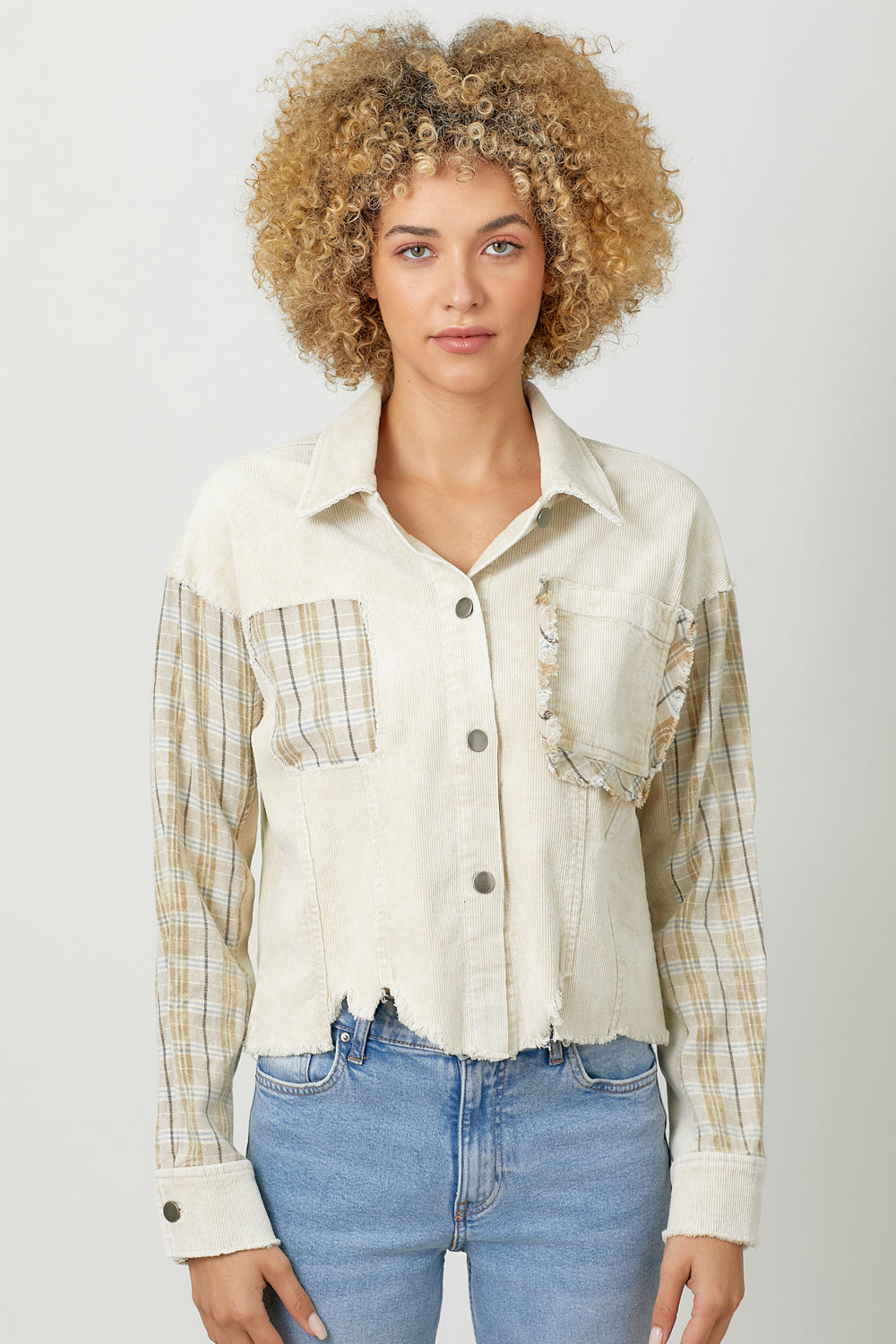 Patti Plaid Contrast Corduroy Jacket