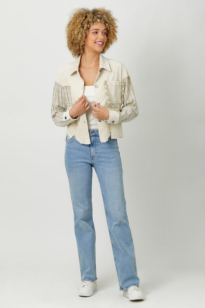 Patti Plaid Contrast Corduroy Jacket