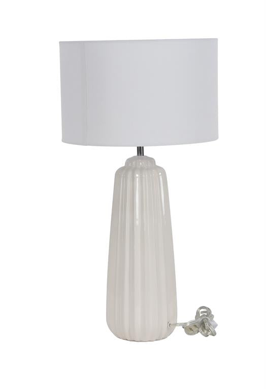 Calista Ribbed Ceramic Table Lamp