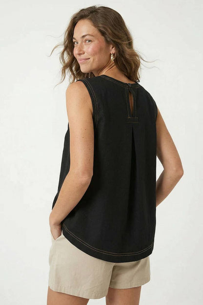 Jenny Round Neck Sleeveless Top