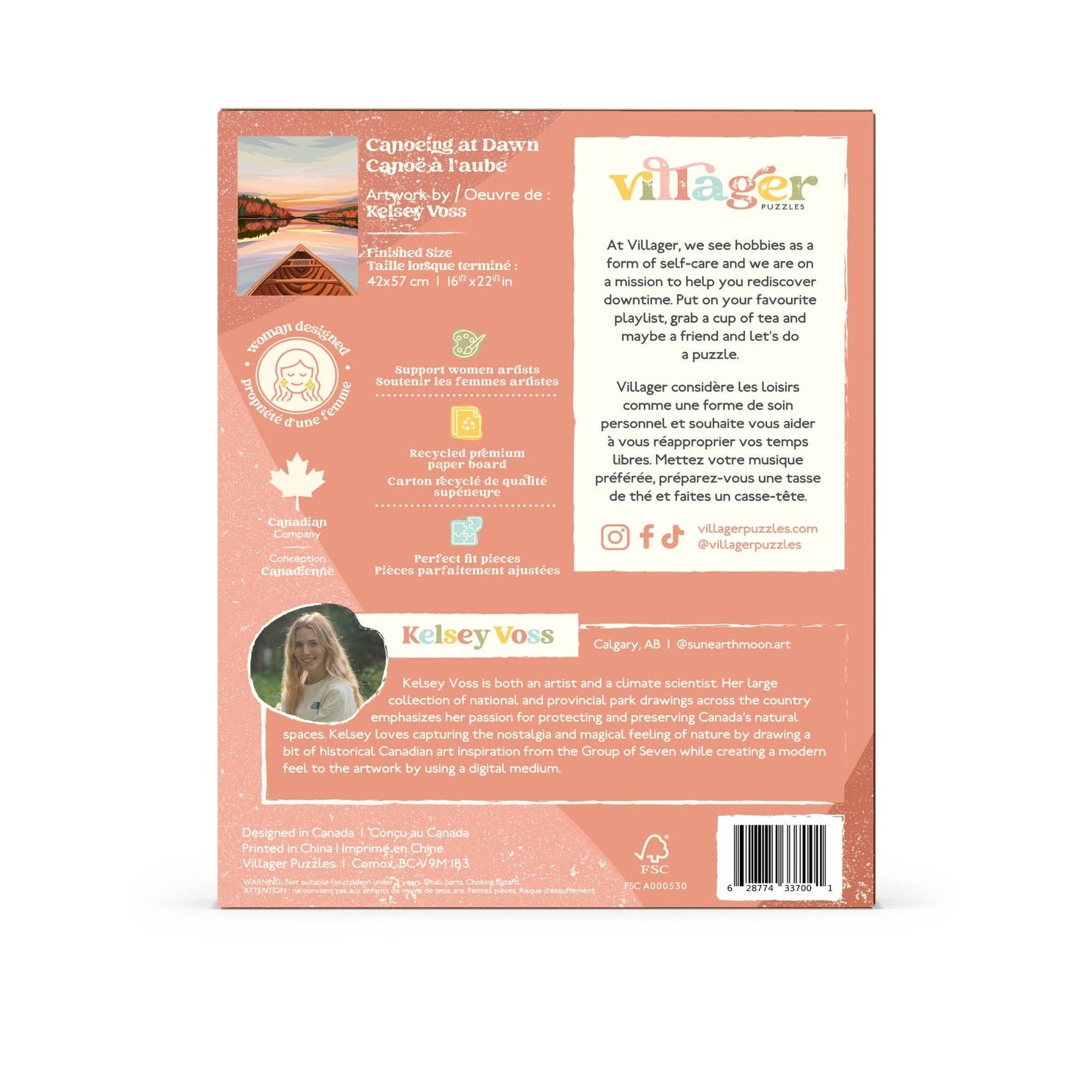 Canoeing at Dawn - 500-Piece Puzzle