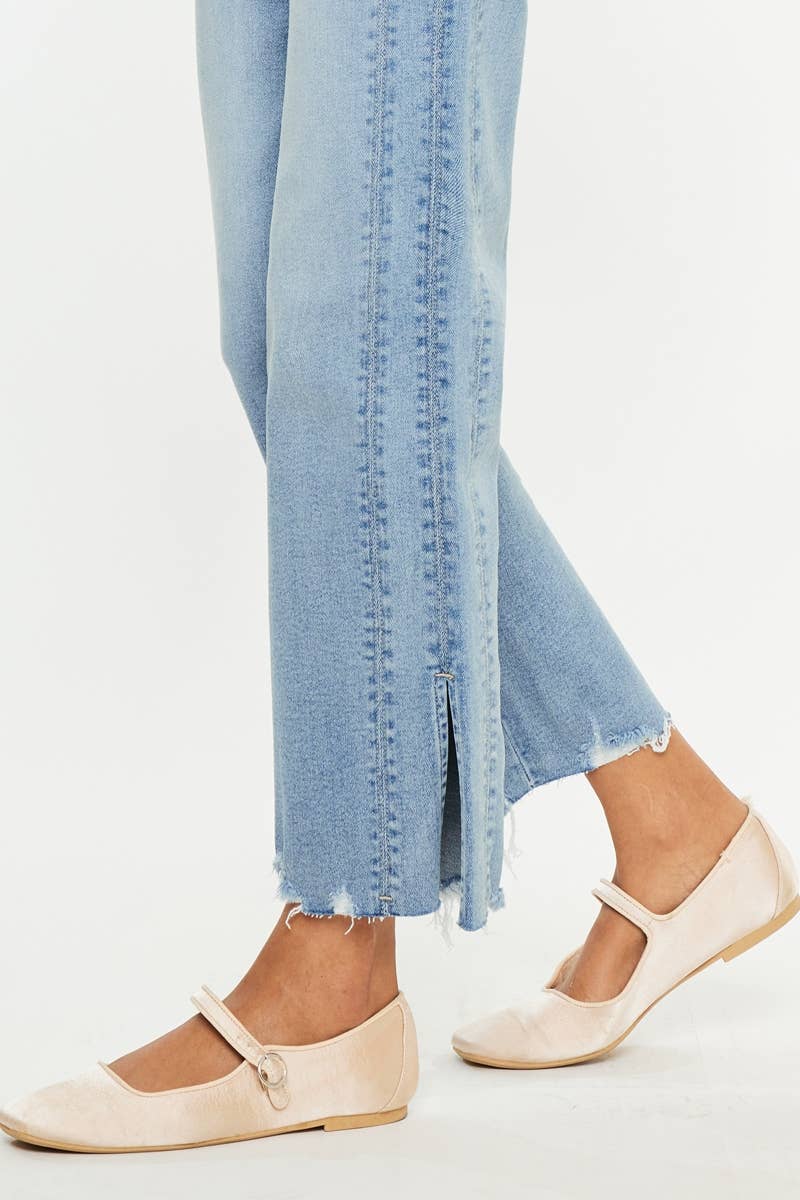 Vicky Mid Rise Straight Leg Jeans