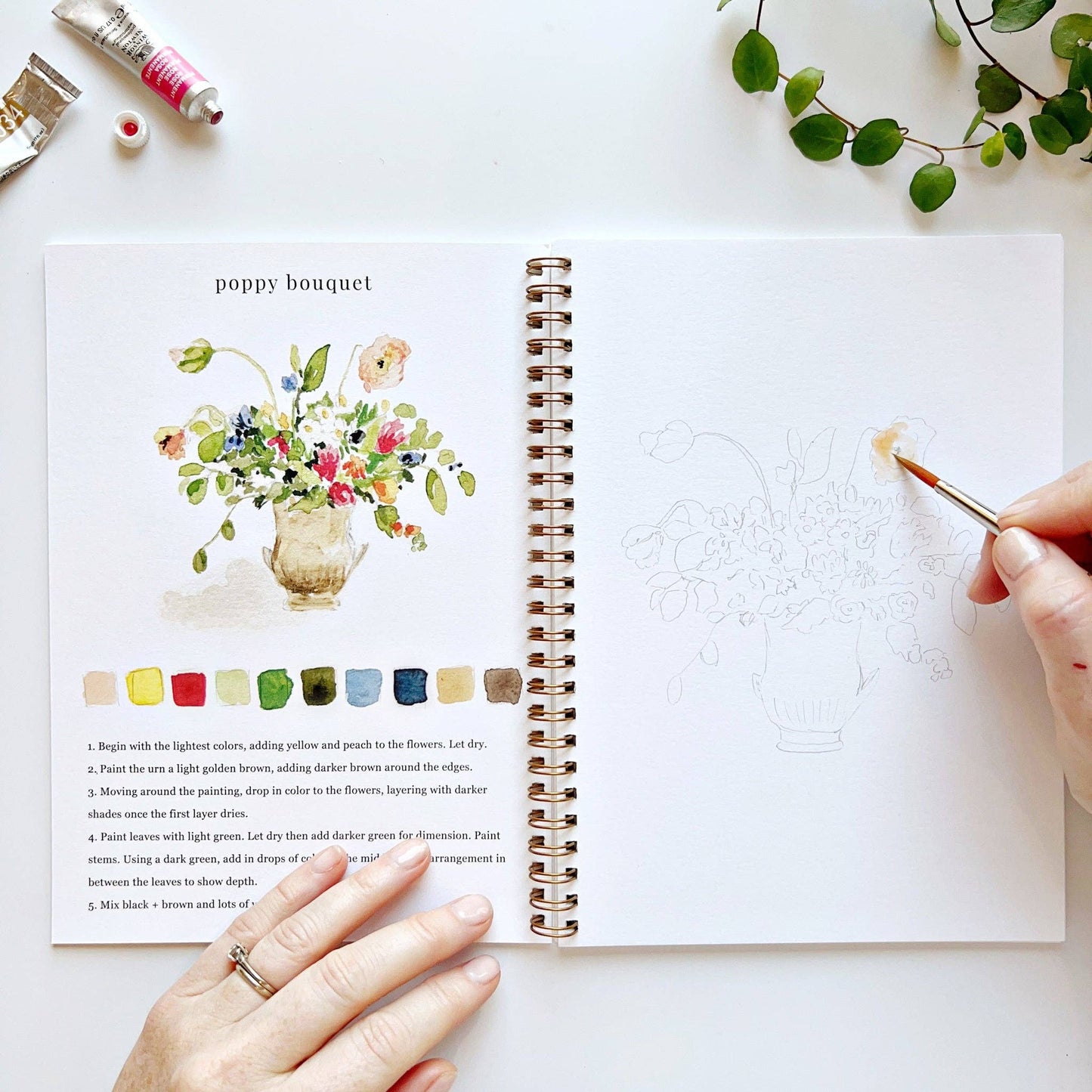 Bouquets - Watercolour Workbook