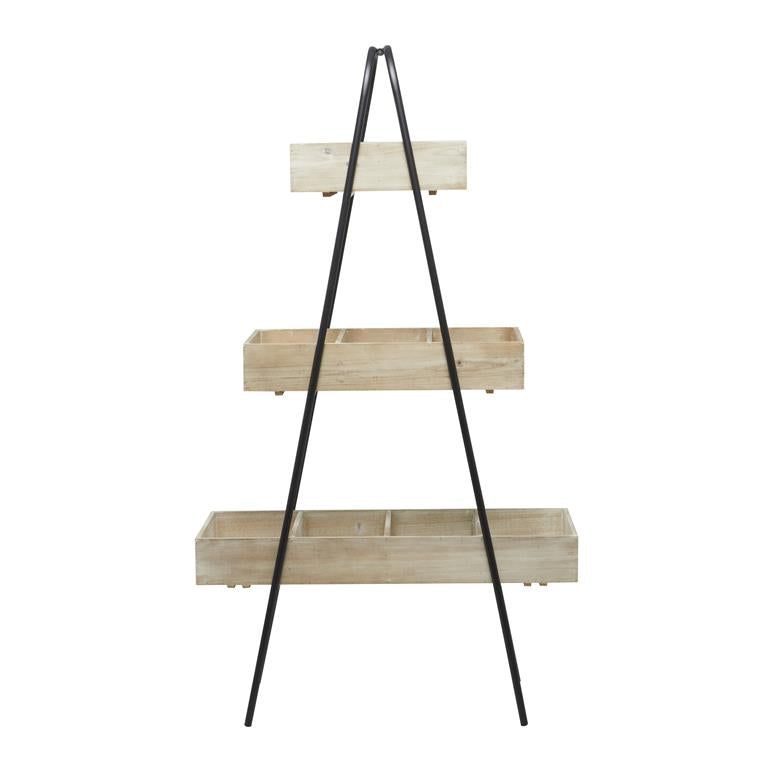 Three Tiered Wood Plant Stand