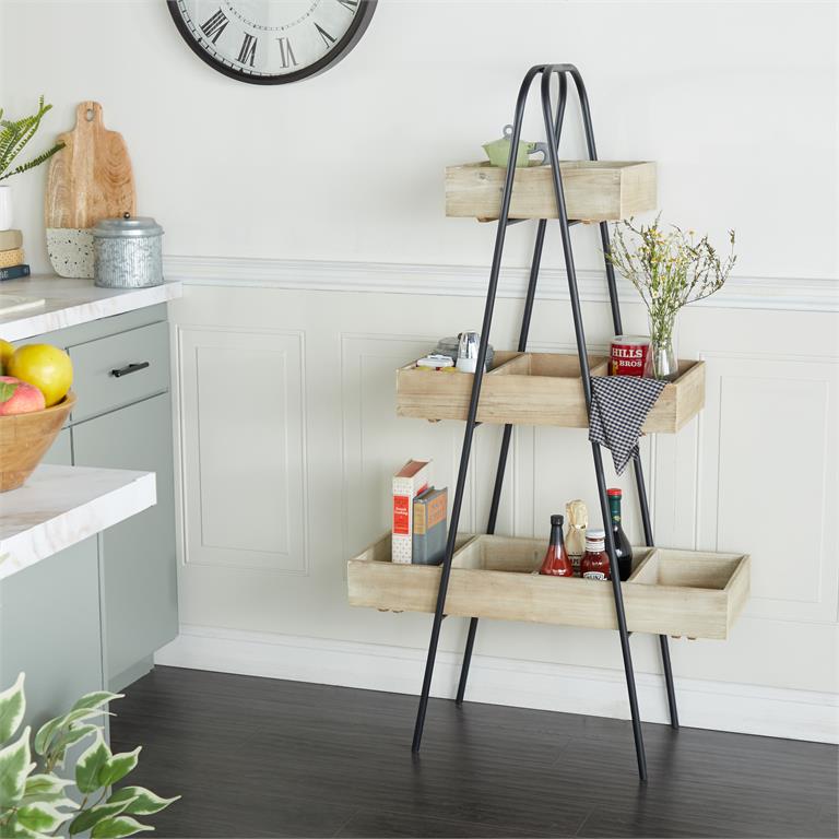 Three Tiered Wood Plant Stand