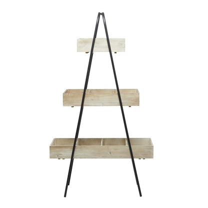 Three Tiered Wood Plant Stand
