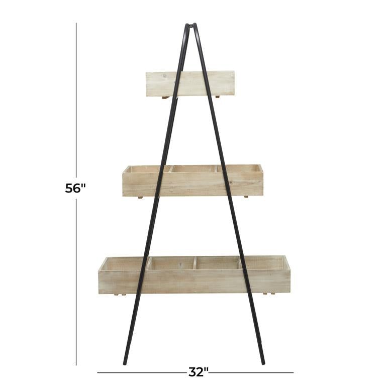 Three Tiered Wood Plant Stand