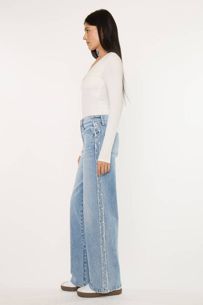 Candice High Rise Frayed Leg Jeans
