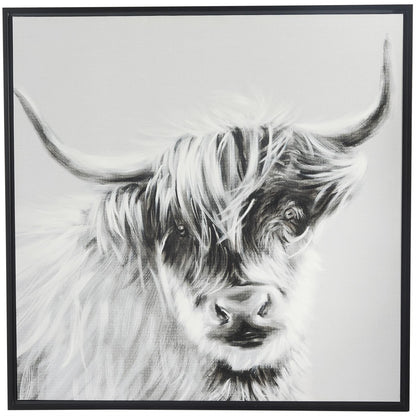 Wispy Cow Canvas Wall Art