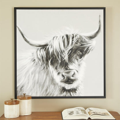 Wispy Cow Canvas Wall Art