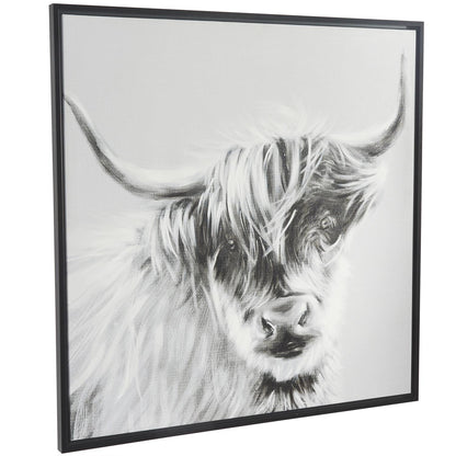 Wispy Cow Canvas Wall Art