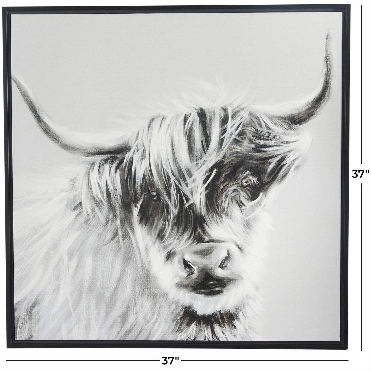 Wispy Cow Canvas Wall Art