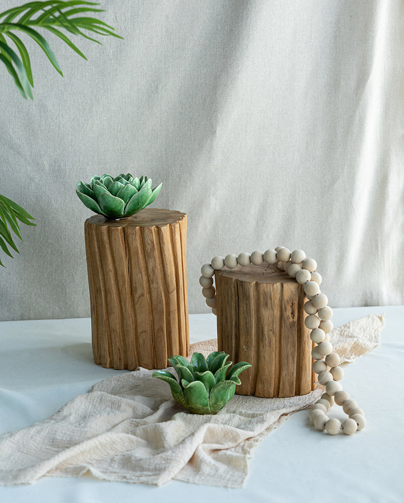 Decorative Teak Stump Risers