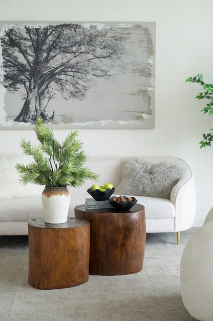 Black Scalloped Wooden Bowl