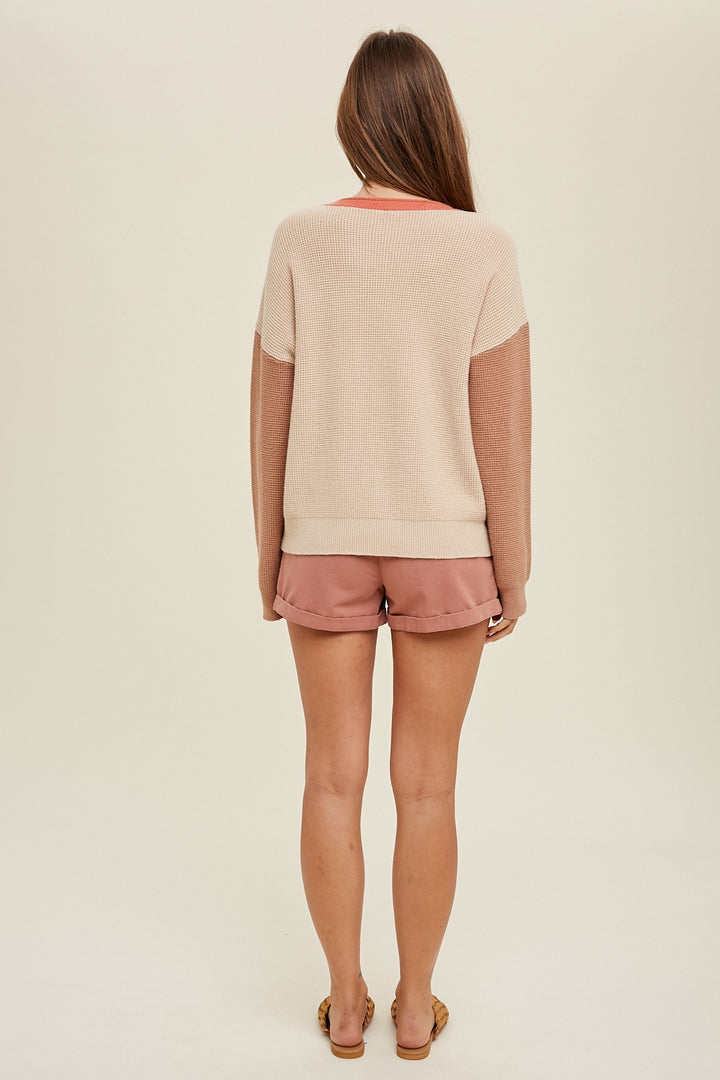 Lily Multi Colour Waffle Knit Sweater