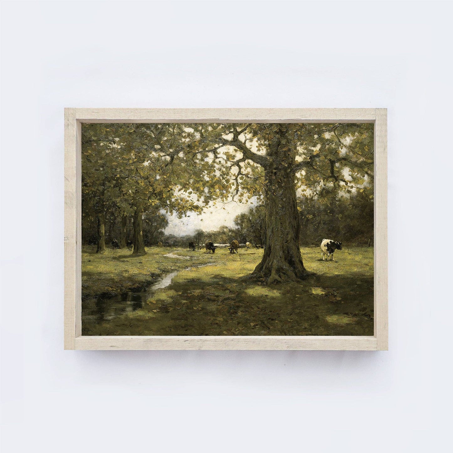 Cows In A Pasture Framed Print
