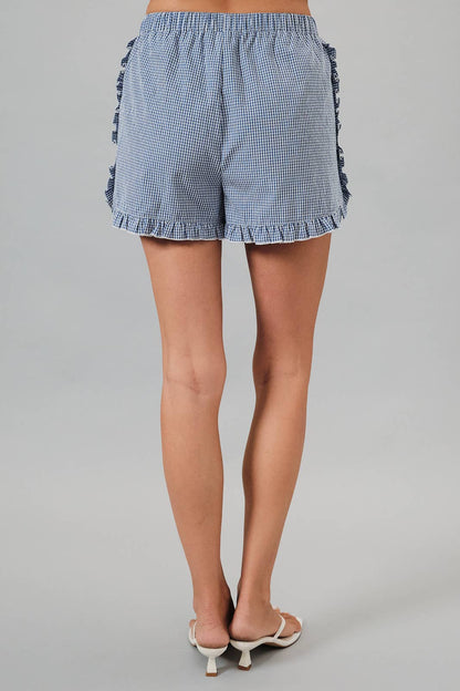 Dolly Ruffle Gingham Shorts